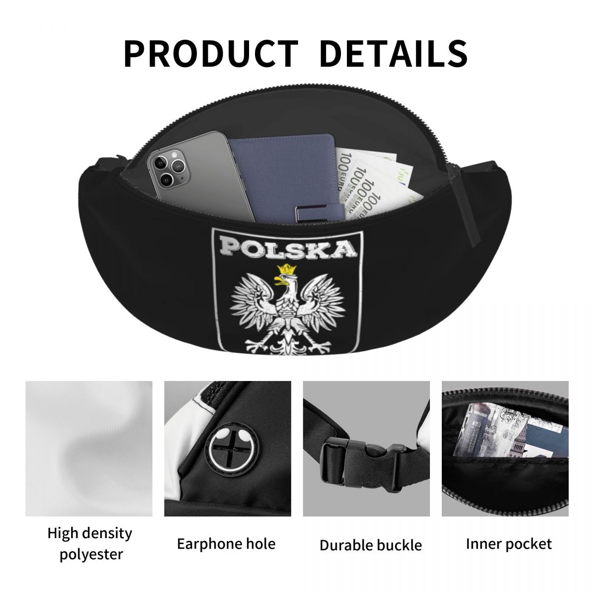 Crossbody Waist Bag Polska Log - Running Gear Logos ulasan dan harga