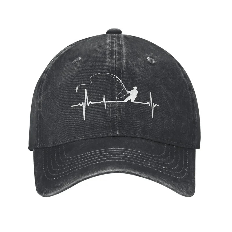 Fishing Heartbeat Baseball Cap - Running Gear Retro ulasan dan harga