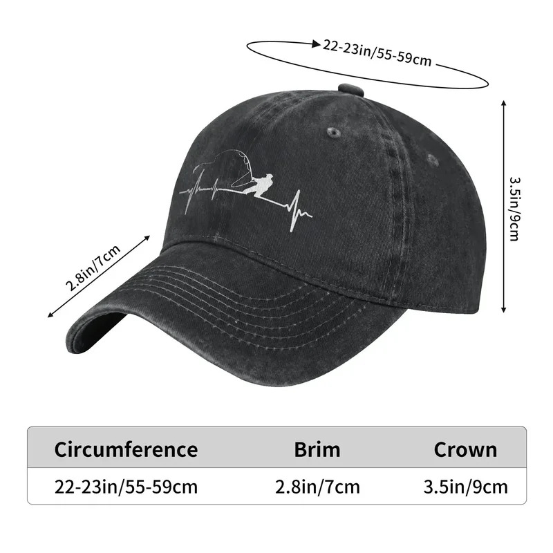 Fishing Heartbeat Baseball Cap - Running Gear Retro ulasan dan harga